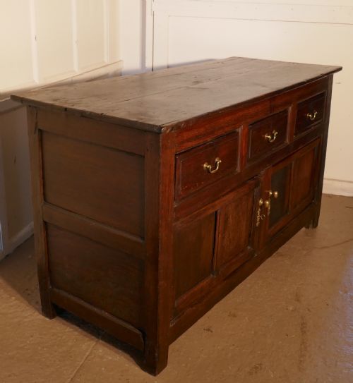 Large 18th Century Oak Dresser Base, Sideboard