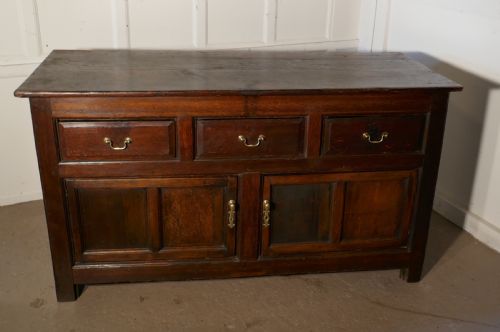 fig 3. Large 18th Century Oak Dresser Base, Sideboard