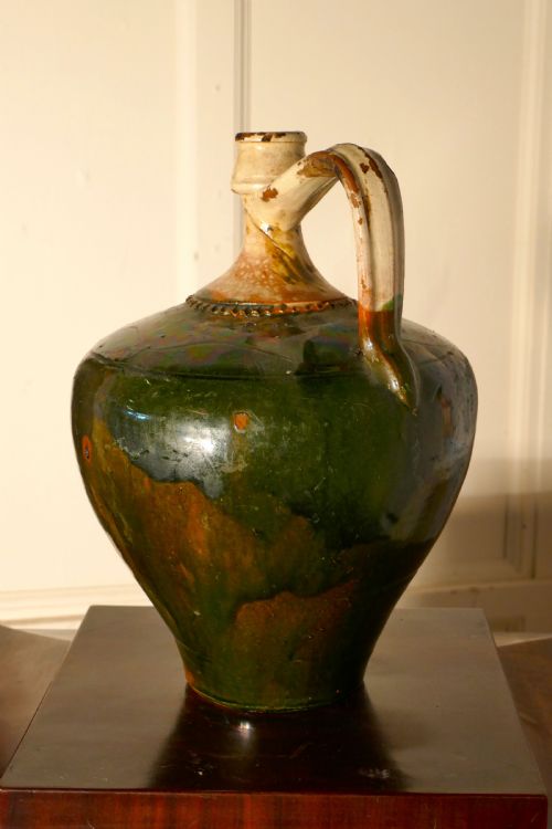 fig 2. 19th Century Terracotta Olive Oil Jug from Portugal 
