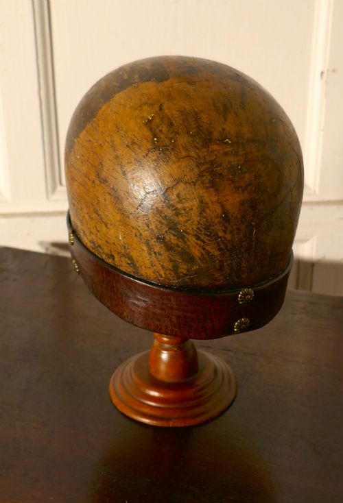 fig 1. French Vintage 19th Century Hat Block Stand, shop display