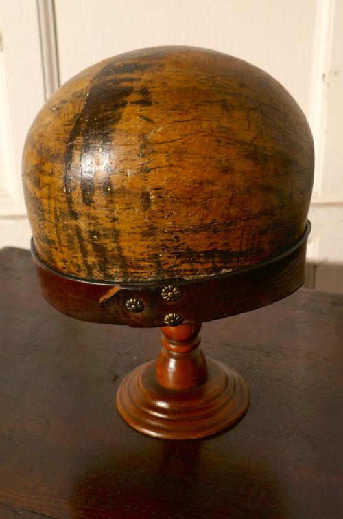 fig 2. French Vintage 19th Century Hat Block Stand, shop display