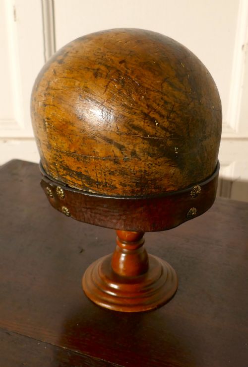 fig 3. French Vintage 19th Century Hat Block Stand, shop display