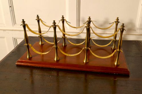 French Brass and Mahogany Sideboard Wine Rack