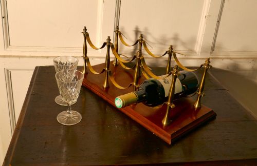 fig 3. French Brass and Mahogany Sideboard Wine Rack