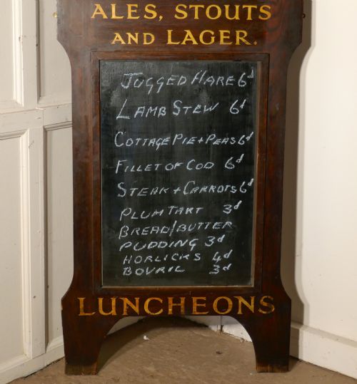 fig 1. Barclay’s Brewery Oak Hotel Black Board or Menu Board