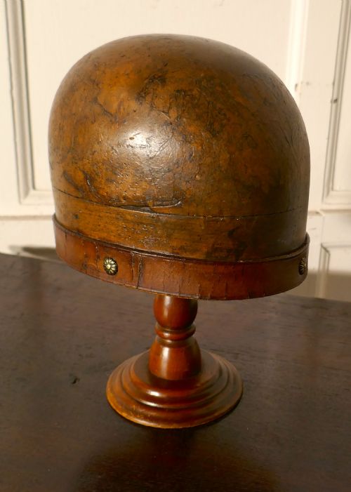 fig 2. French Vintage 19th Century Hat Block Stand, shop display
