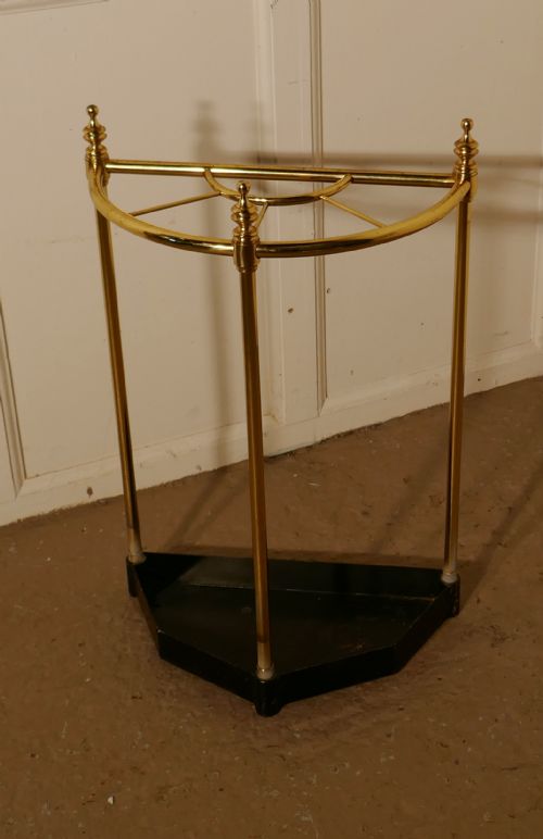 fig 1. Half Round Brass and Iron Stick Stand or Umbrella Stand
