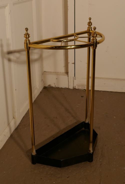fig 2. Half Round Brass and Iron Stick Stand or Umbrella Stand