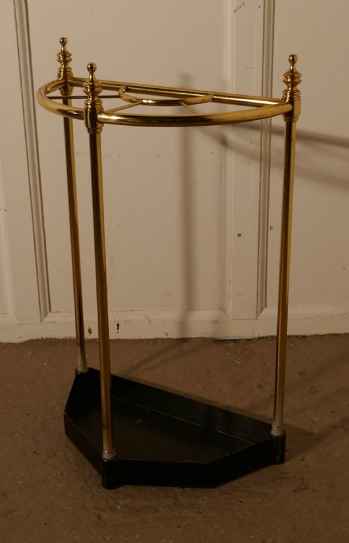 fig 3. Half Round Brass and Iron Stick Stand or Umbrella Stand