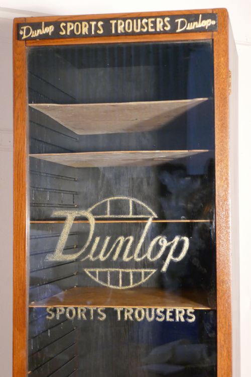 fig 2. Vintage Art Deco Tall Haberdashery Dunlop Sports Cabinet,