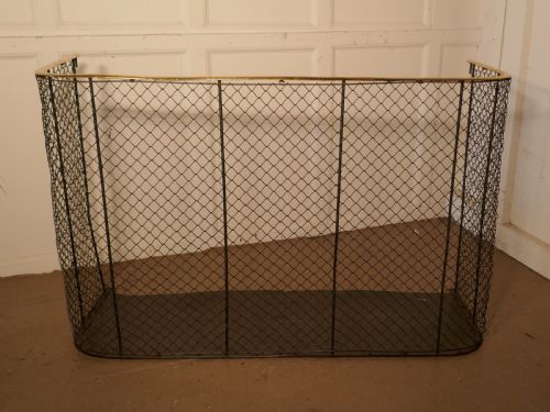 A Victorian Nursery Fire Guard, Brass Fender