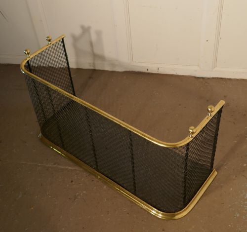 fig 2. A Victorian Brass and Iron Fender or Fireguard