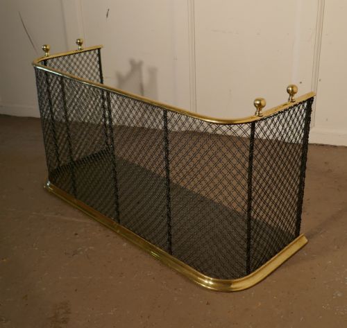 fig 3. A Victorian Brass and Iron Fender or Fireguard