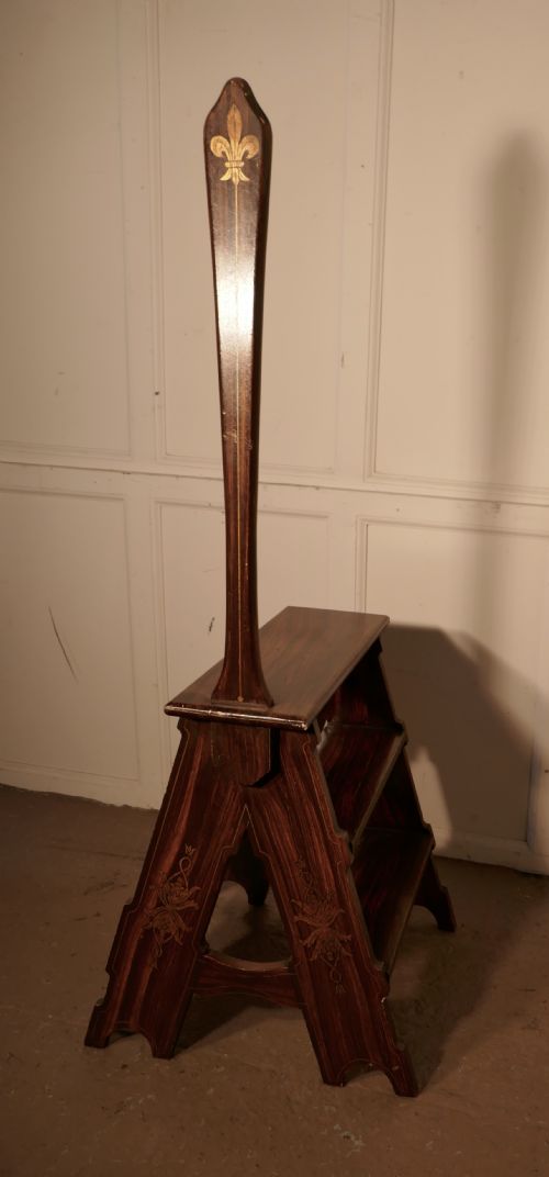 fig 1. French Painted Kitchen Step Ladder
