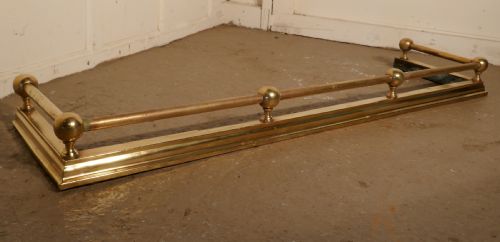 Large 19th Century Heavy Brass Fender