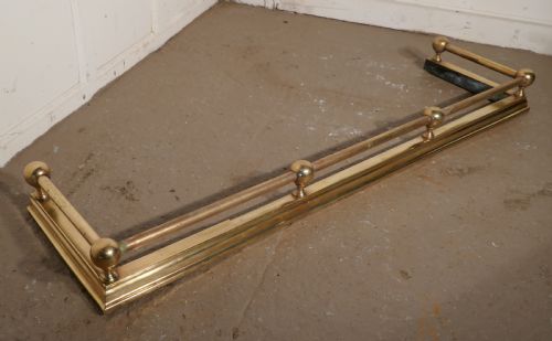 fig 1. Large 19th Century Heavy Brass Fender