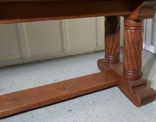 fig 5. Large French Arts and Crafts Golden Oak Refectory Table