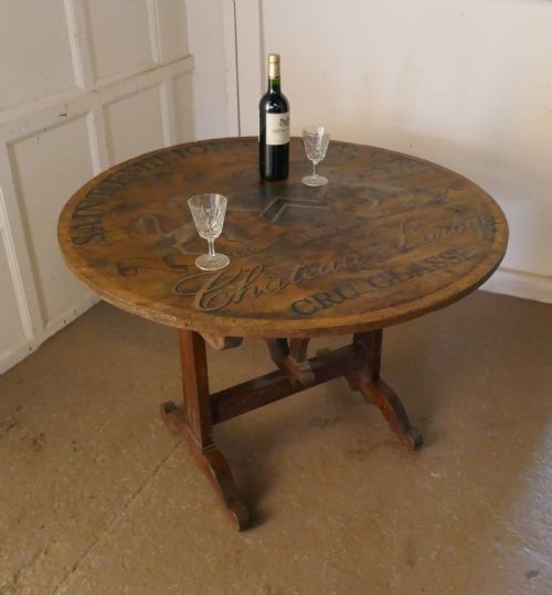 fig 1. 19th Century French Vineyard Wine Table From Chateau Laroge, Saint Emilion