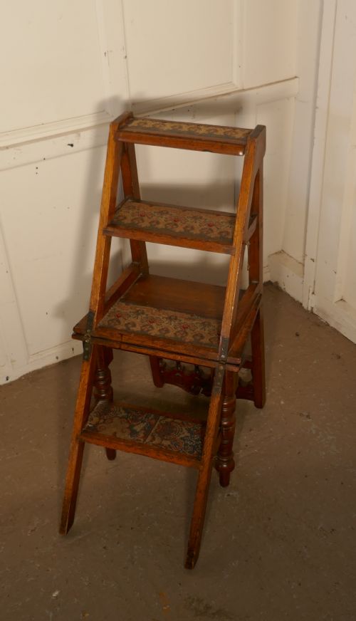 fig 3. Edwardian Metamorphic Library Chair or Library Steps