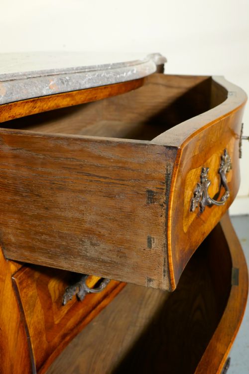 fig 1. Early 19th century French Bombe Commode Chest of Drawers