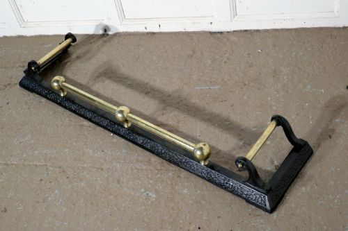 Victorian Brass and Iron Fender