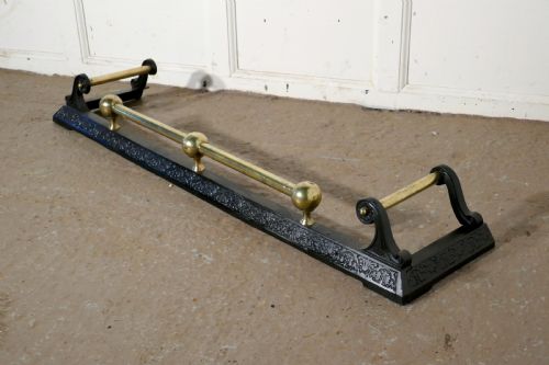 fig 1. Victorian Brass and Iron Fender
