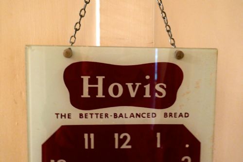 fig 3. Hovis Smiths Painted Glass Advertising Clock