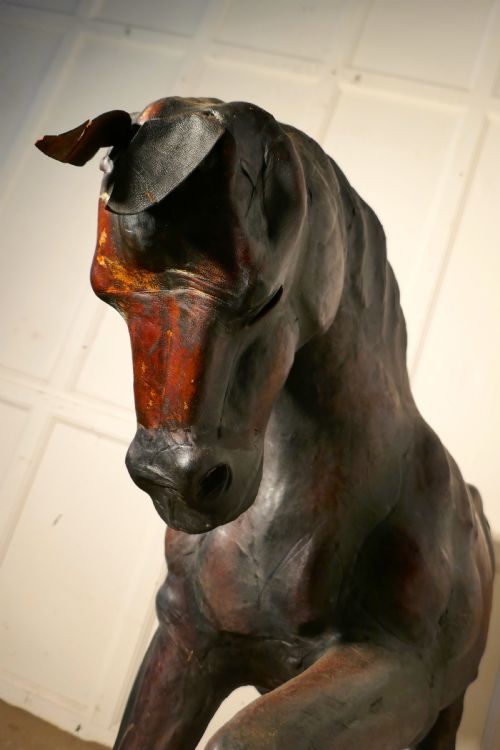 fig 2. Large Arts and Crafts Leather Model of a Horse