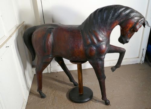 fig 4. Large Arts and Crafts Leather Model of a Horse