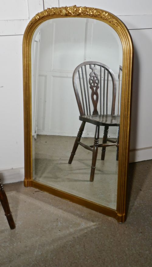fig 2. French 19th Century Louis Philippe Wall Mirror Decorated Roses