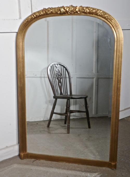 fig 3. French 19th Century Louis Philippe Wall Mirror Decorated Roses