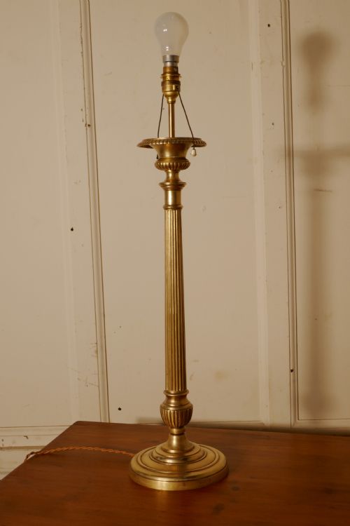 fig 3. Tall French Brass Table Lamp