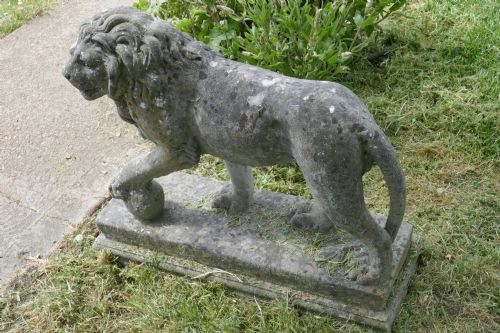 fig 3. A Pair of Large Stone Garden Entrance Guardian Lions