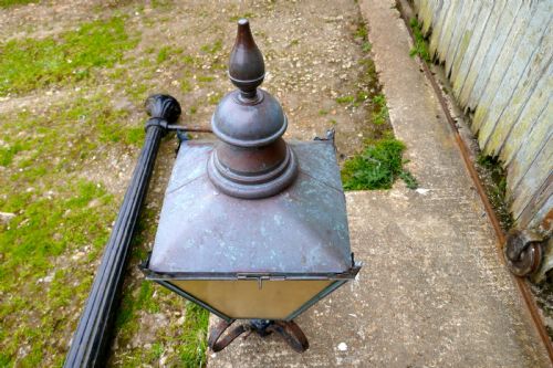 fig 1. Victorian Cast Iron and Copper Street Lamp Post