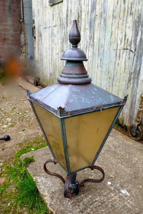 fig 4. Victorian Cast Iron and Copper Street Lamp Post