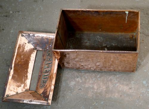 fig 2. Art Nouveau Vintage Beaten Copper Hotel Floor Ash Tray