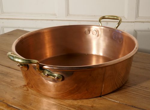 fig 2. Large Early 19th Century Double Handled Copper Pan