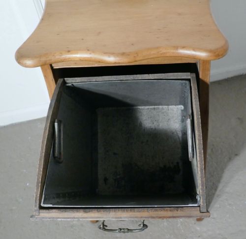 fig 1. Arts and Crafts Carved Golden Walnut Purdonium, Coal Box