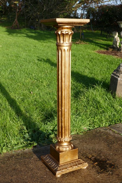 fig 2. 19th Century Italian Carved Gilt Wood Column Display Pedestal