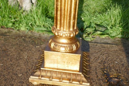 fig 3. 19th Century Italian Carved Gilt Wood Column Display Pedestal