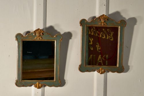 fig 2. Delightful Pair of Italian Painted and Gilt Mirrors
