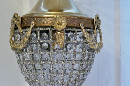 fig 2. Beautiful French Baroque Style Basket Chandelier