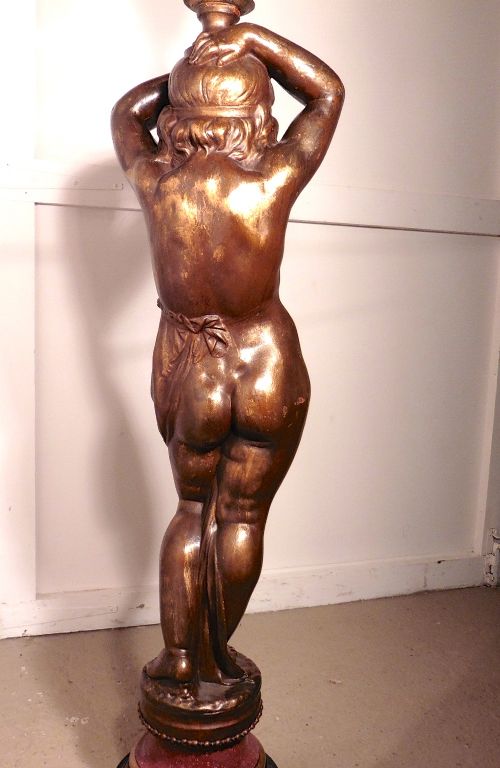 fig 3. A Large Magnificent French Bronze Cherub Blackamoor Lamp