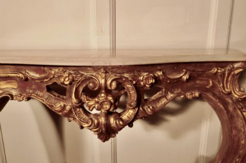 fig 2. Old French Gilt Console or Hall Table