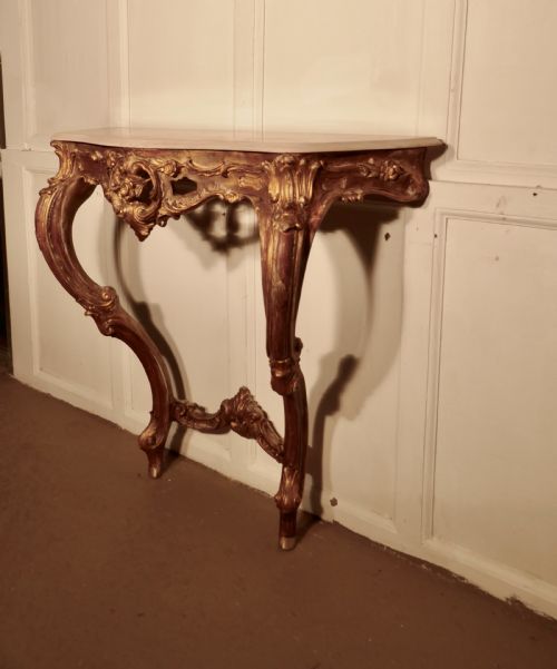 fig 3. Old French Gilt Console or Hall Table