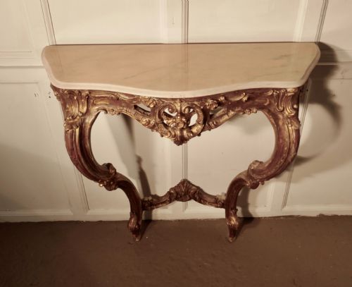 fig 4. Old French Gilt Console or Hall Table
