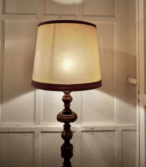 fig 2. Carved Gilt and Painted Baroque Floor Lamp