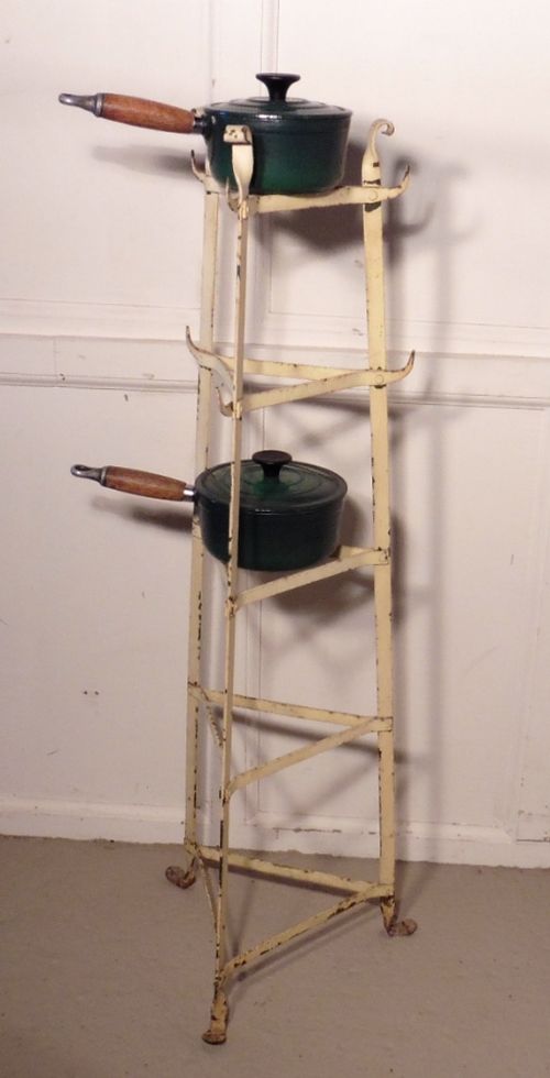 fig 1. 19th Century Iron Pot Stand, Farmhouse Kitchen