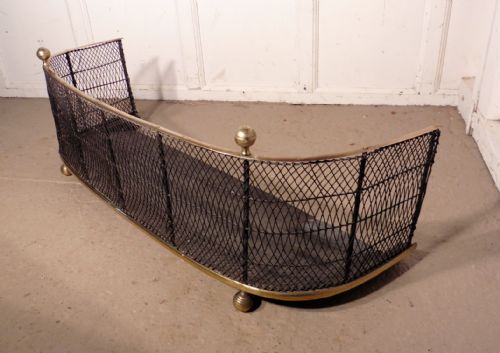 fig 3. A Victorian Brass and Iron Club Fender