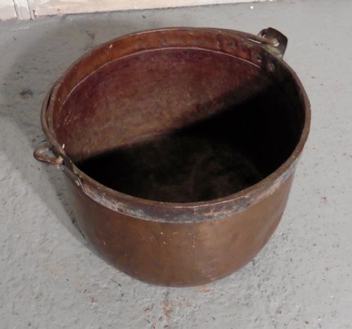 fig 1. 19th Century Copper Cauldron